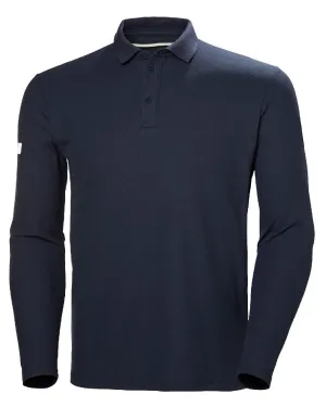 Helly Hansen Mens Crewline Long Sleeve Polo Shirt Fashionable Choice Essential Comfort