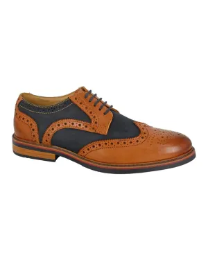 Contoured Arch Bridge Roamers Mens 5 Eye Brogue Shoes