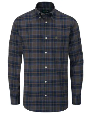 Alan Paine Ilkley Flannel Button-Down Collar Shirt high-low hem Everyday Essential