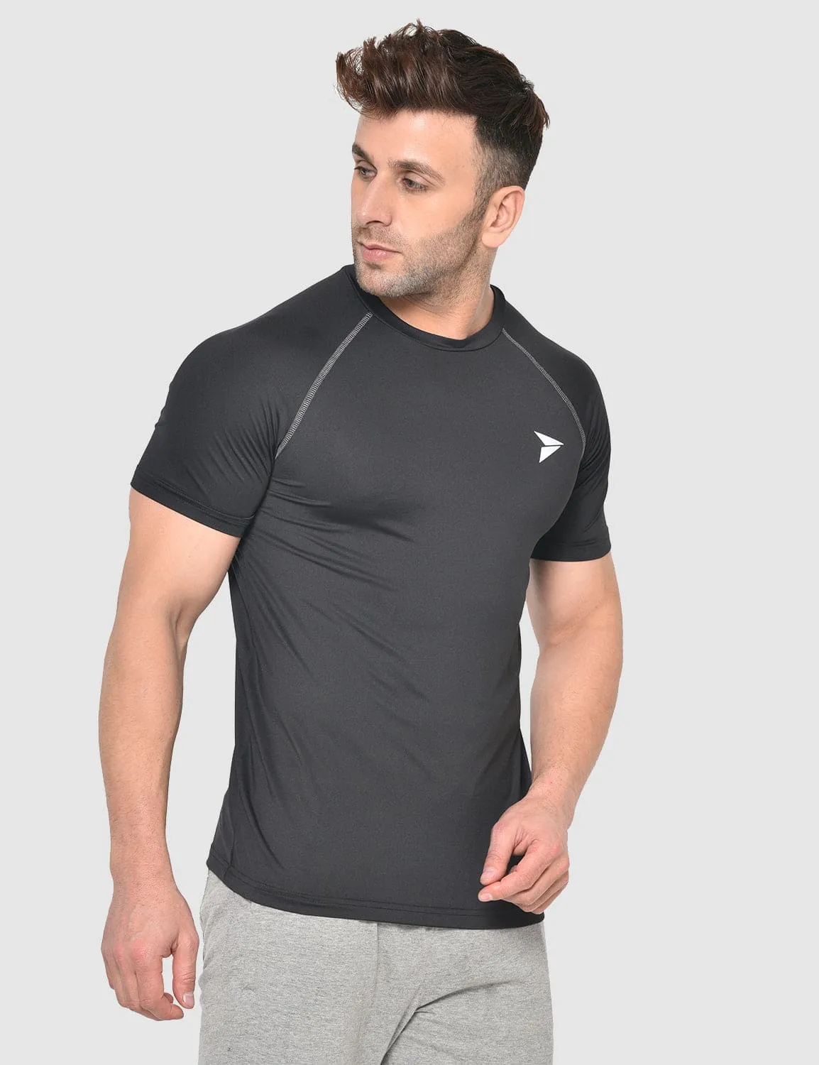 Unisex versatility Essential Comfort Athletic Workout Solid T-shirt - Black