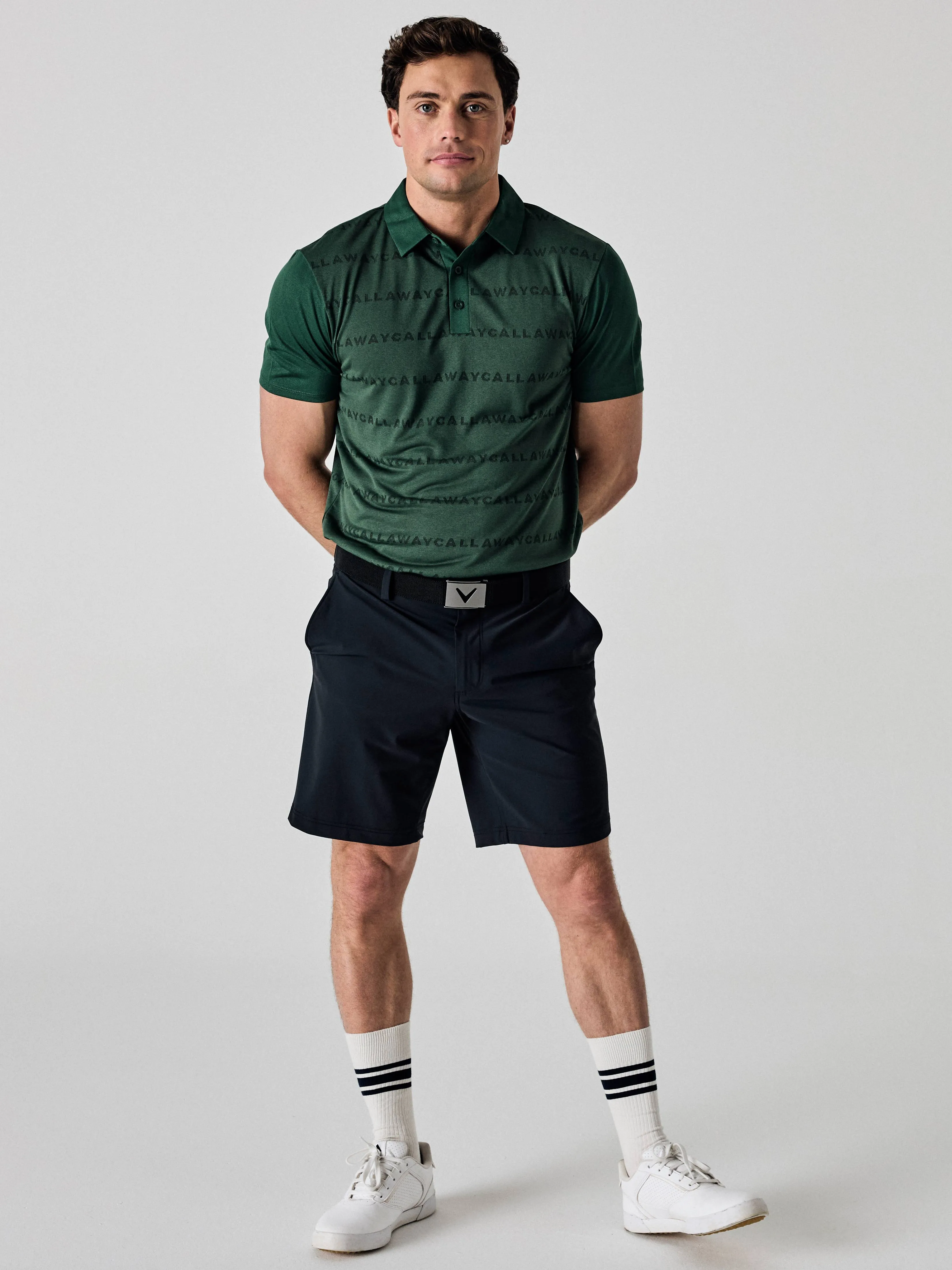 Clean Lines embroidery work Callaway Legacy Collection? Mens 9" Pull-On Golf Short