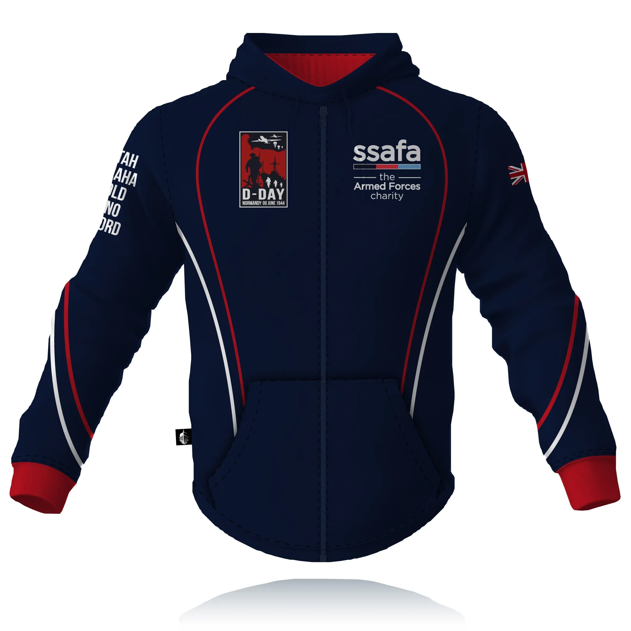 SSAFA, the Armed Forces charity D-Day - Full Zip Embroidered Hoodie (CLEARANCE) Shrink resistant product luxury indulgence