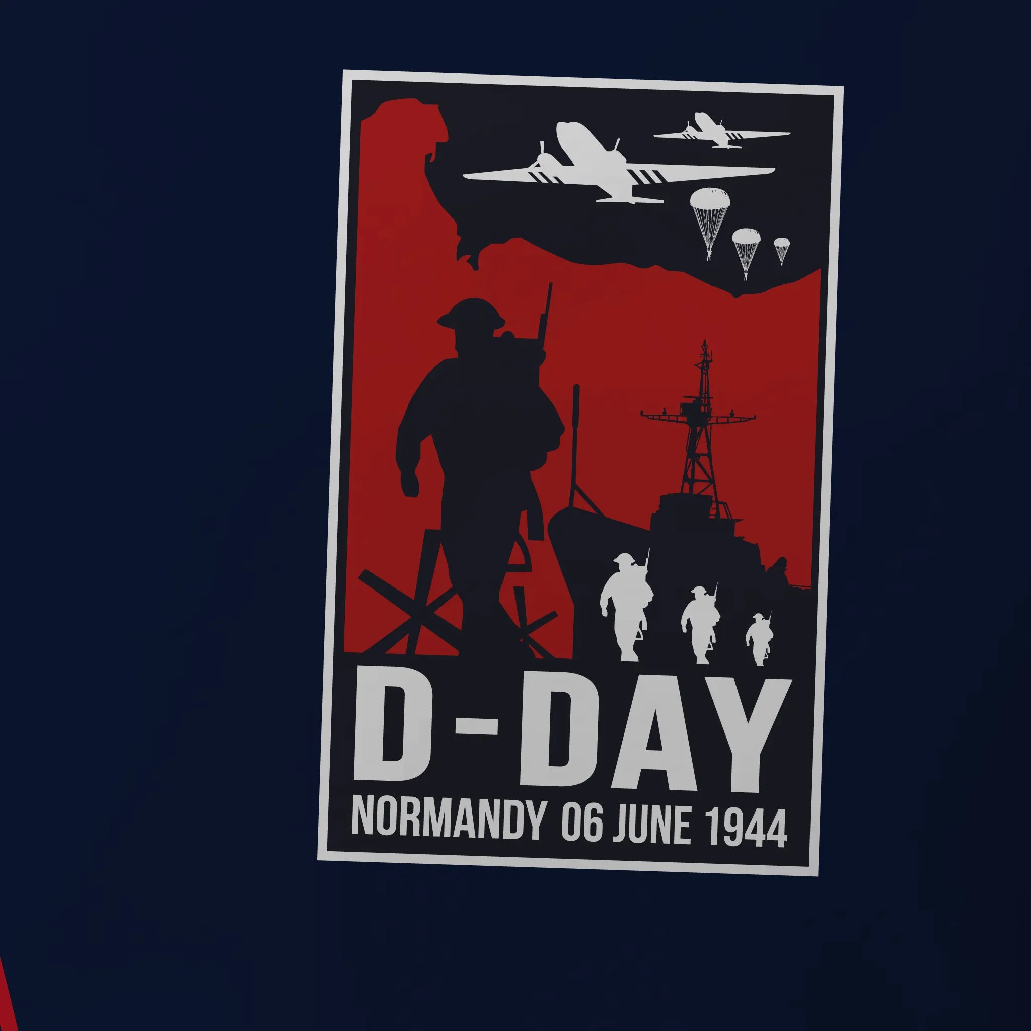 SSAFA, the Armed Forces charity D-Day - Full Zip Embroidered Hoodie (CLEARANCE) Layered Fashion