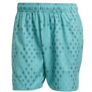 Cooling Fabric Adidas Club Tennis Climacool Graphic Mens Shorts - Powder Teal/Preloved Teal