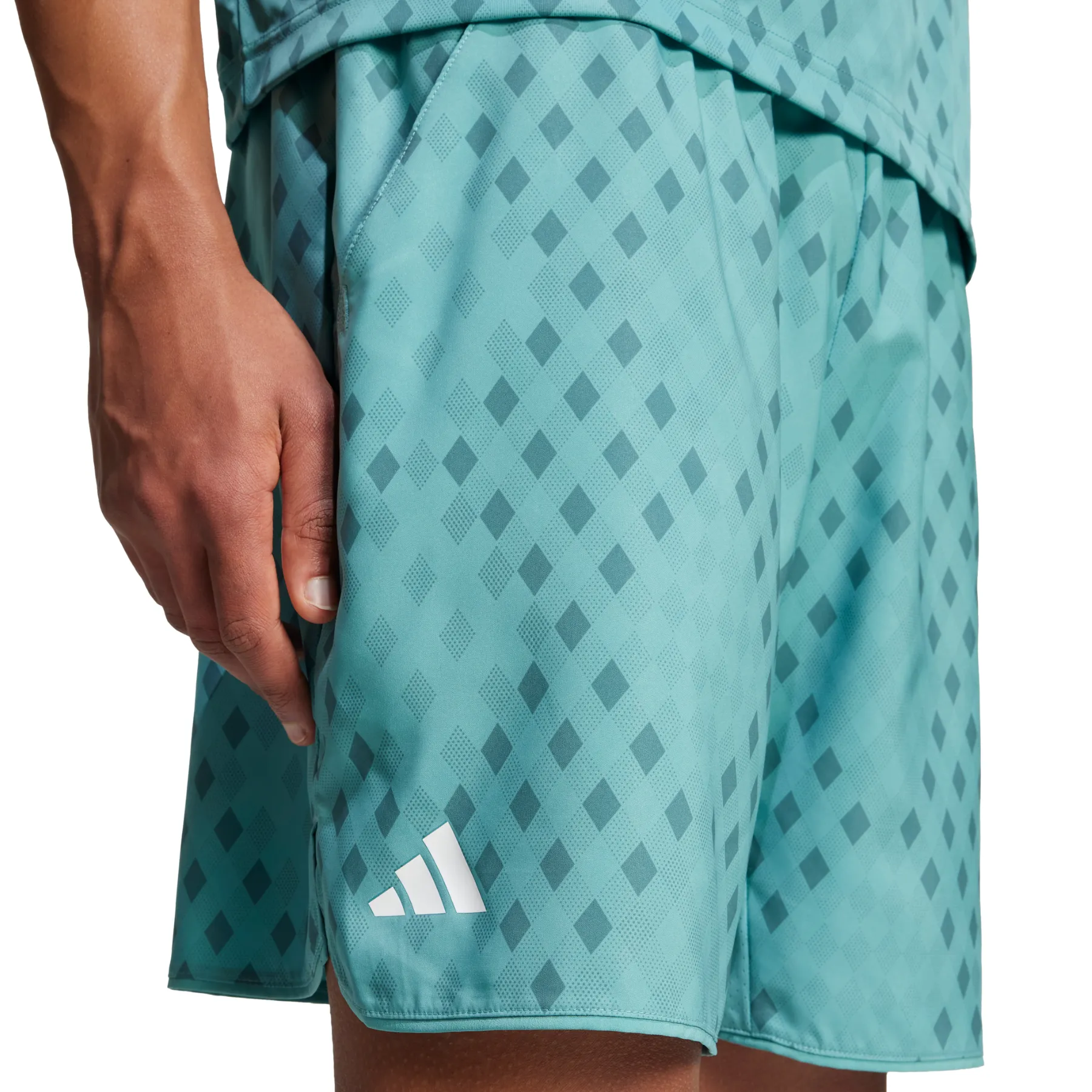 Adidas Club Tennis Climacool Graphic Mens Shorts - Powder Teal/Preloved Teal Comfortable Motion