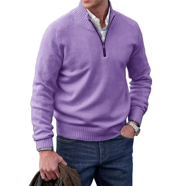 West Louis? Cashmere Zipper Turtleneck Warm Sweater ElasticWaistband CrossBackStructure