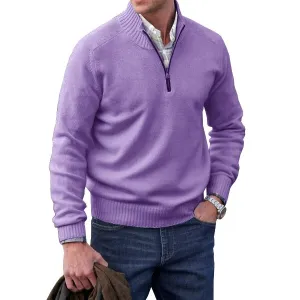 Cozy clothing Accessory Fashion West Louis? Cashmere Zipper Turtleneck Warm Sweater