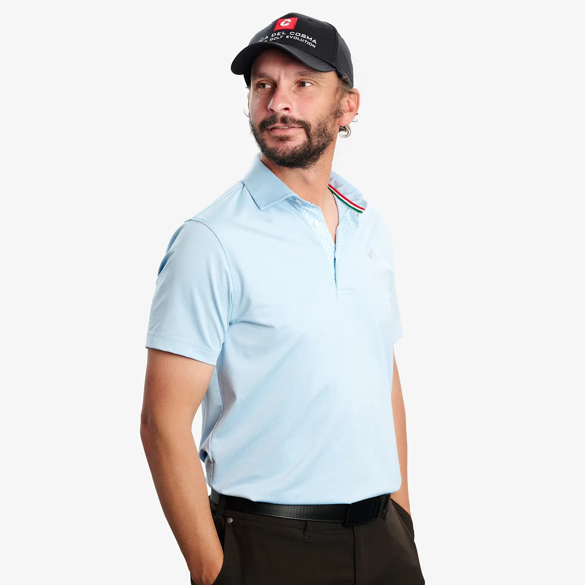 Stretchable Fit Smart Style Polo Romeo - Light Blue