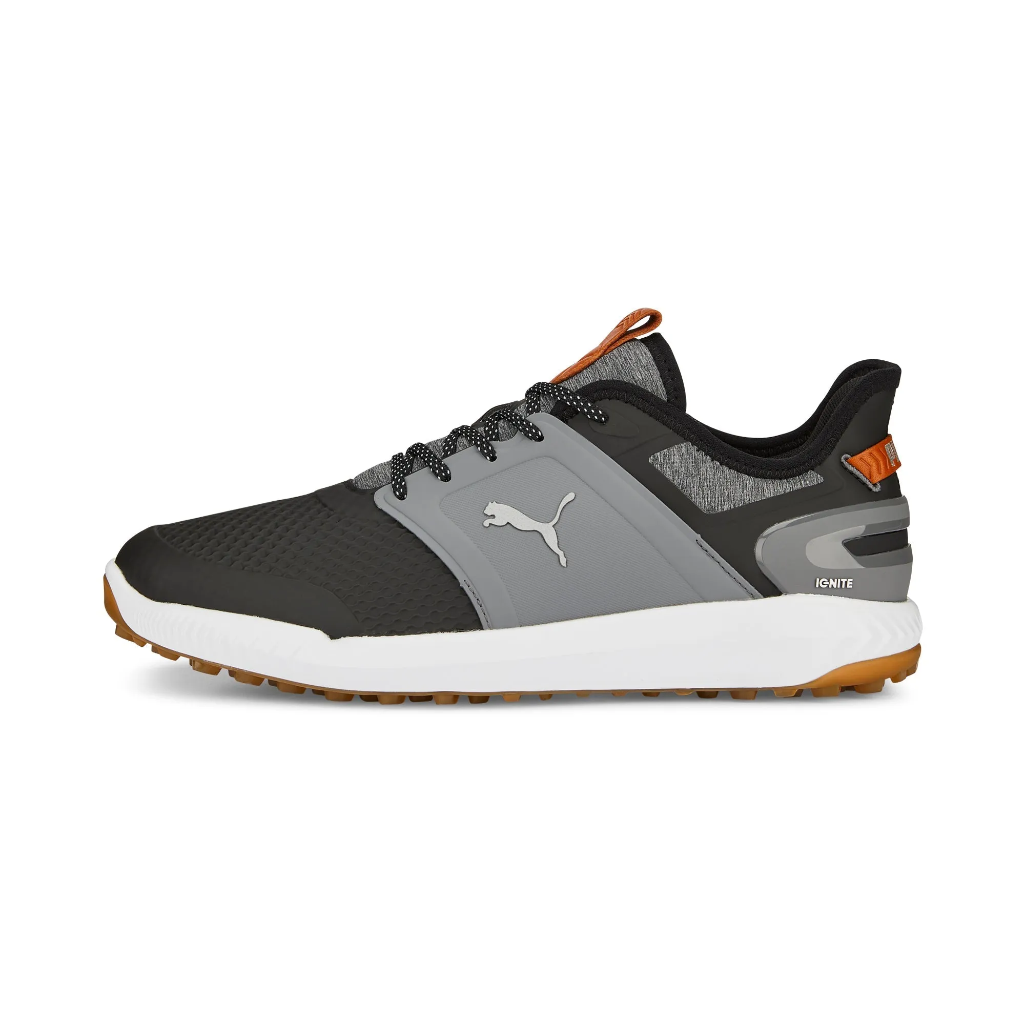 IGNITE ELEVATE Spikeless Golf Shoes | Puma Black / Quiet Shade / Gum Endurance Drive