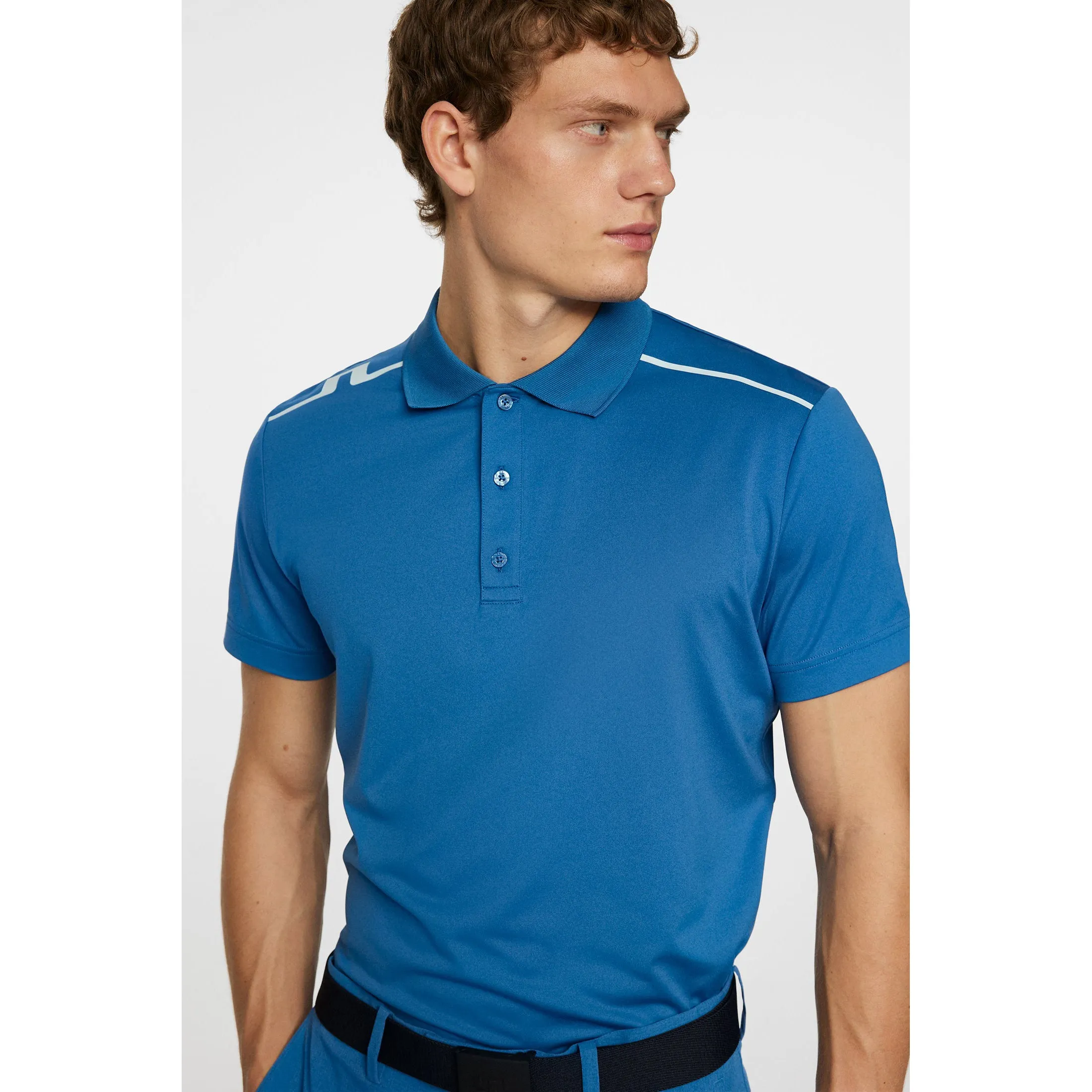 J.Lindeberg Lionel Polo Golf Shirt - Dark Blue premium design UV Protection