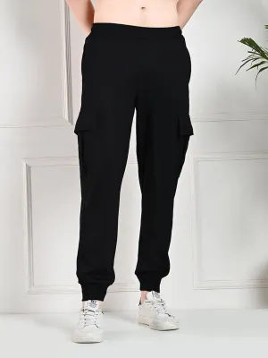 Layered Wear NonRestrictiveCut Utility Cargo Jogger with Pockets - Black