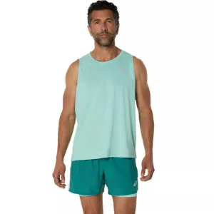 ASICS Mens Silver Running Singlet Cozy Comfort Design Fashion Top