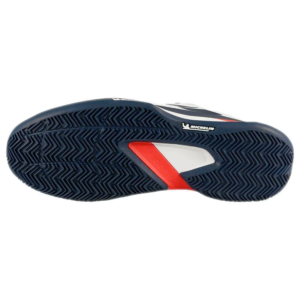 Babolat Men's Propulse Fury 3 - Clay - White/Estate Blue Compact Build Seamless Internal Stitching