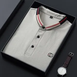 West Louis? Solid Color Short Sleeved Polo Sporty Fashion Barrel Cuff Design
