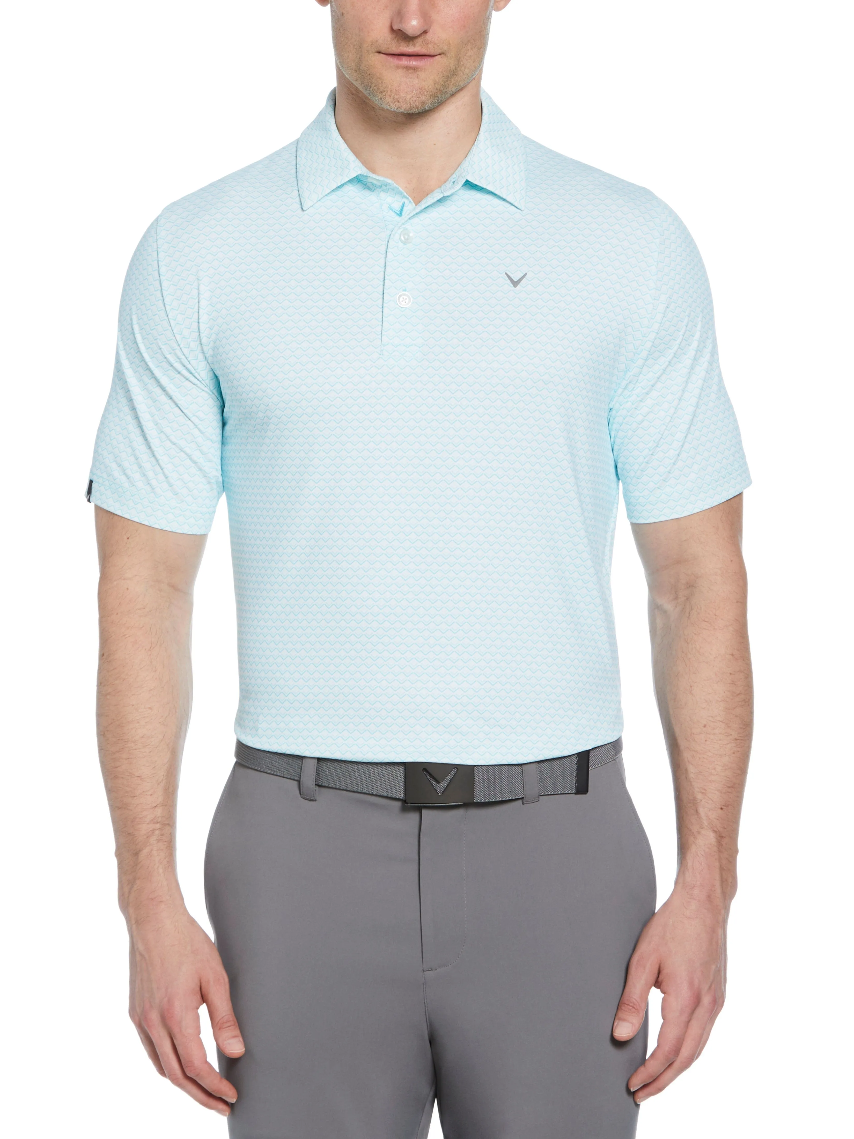 Cool Style Modern Cut Mens Chevron Printed Polo