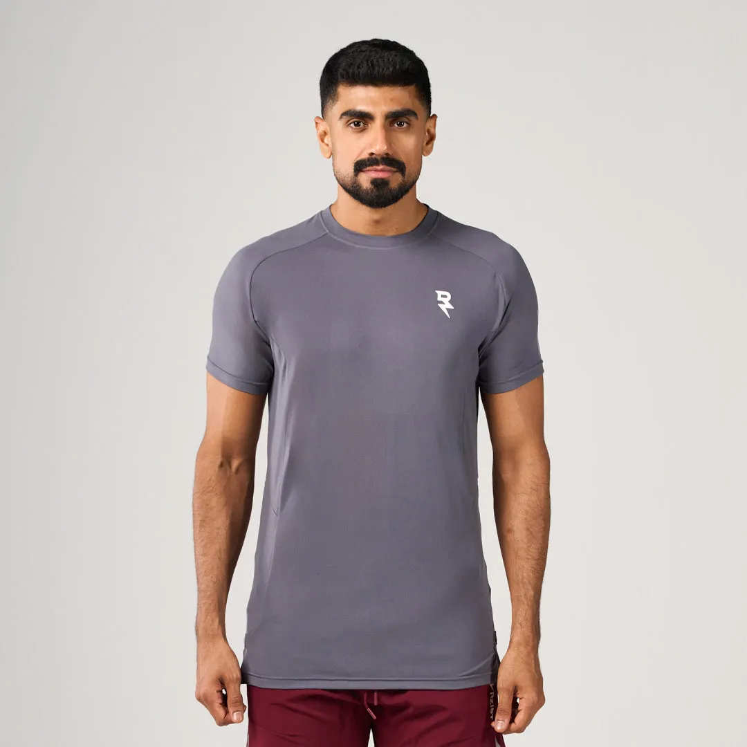 Soft Waistband Lightweight Comfort Lightning Performance T-Shirt - Iron Gate