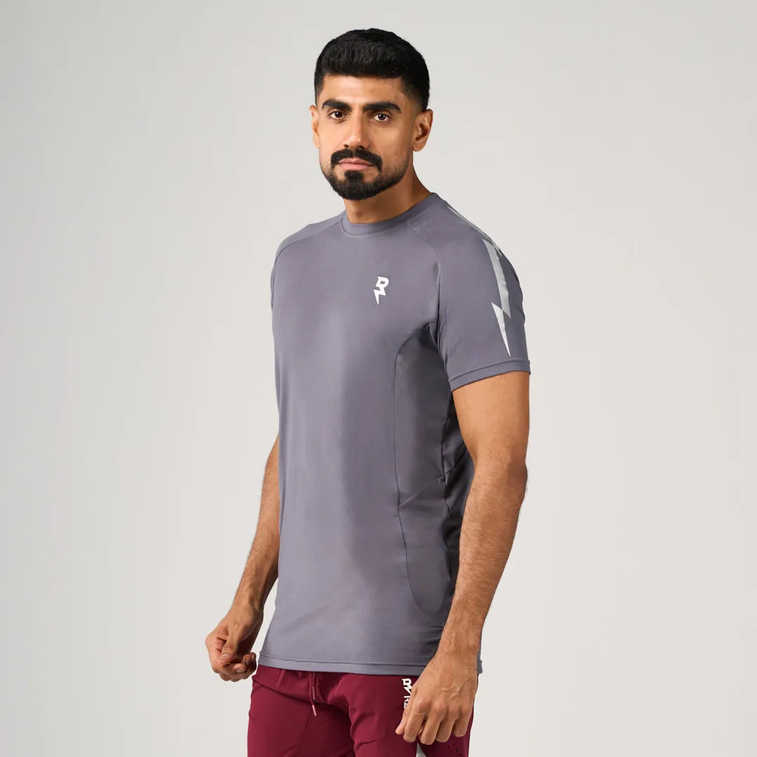 Soft Waistband Versatile Outfit Lightning Performance T-Shirt - Iron Gate