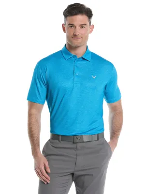 Comfy Style Mens Heather Geo Print Golf Polo