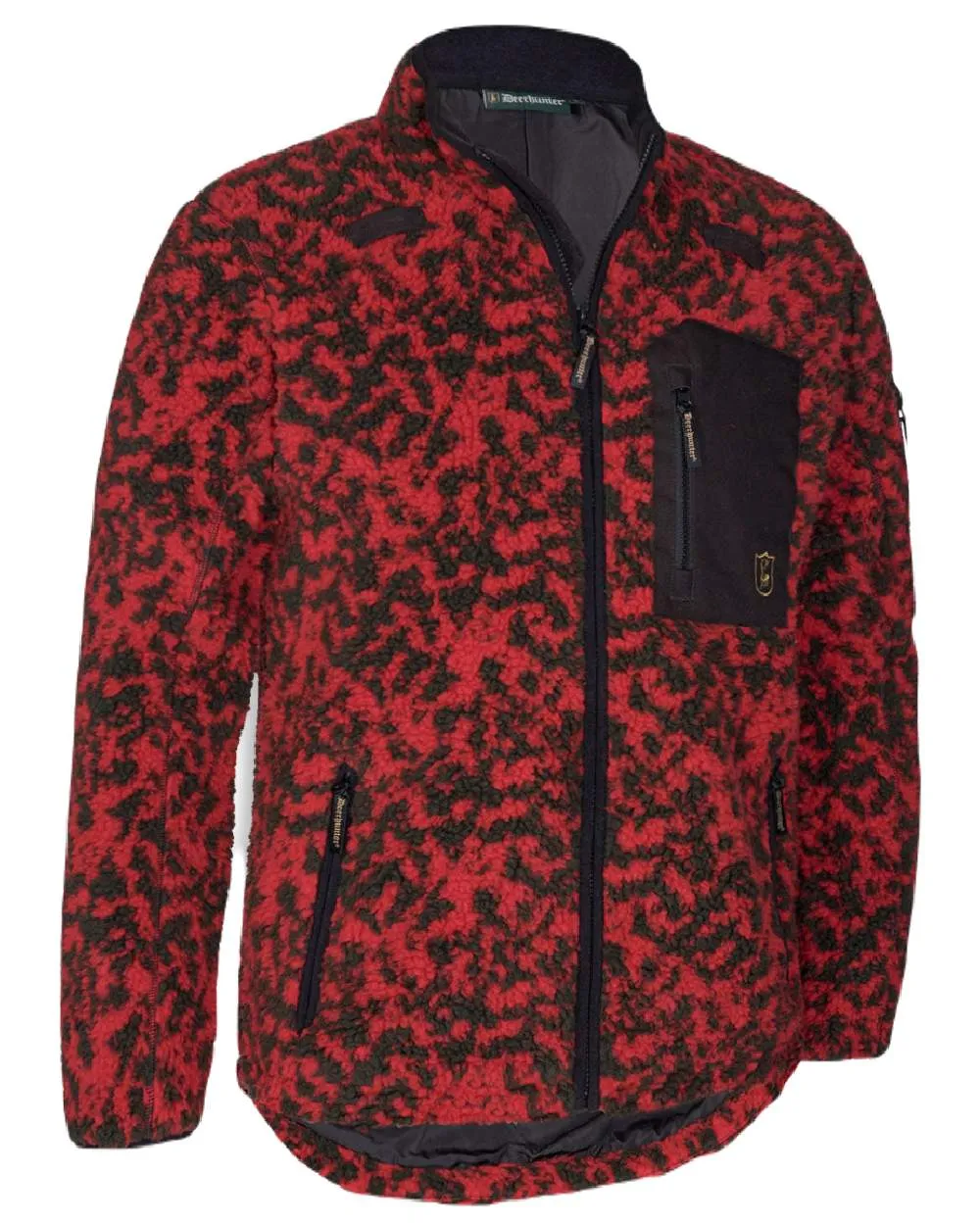PunctureResistant Fabric Deerhunter Camou Fibre Pile Fleece Jacket