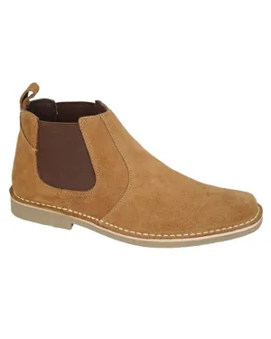 Roamers Mens Twin Gusset Suede Ankle Boots AI Path