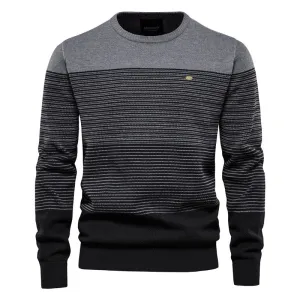 MoistureControlClothing West Louis? Casual O-Neck Cotton Knitted Sweater Pullover