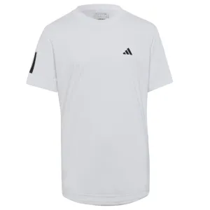 Adidas Club Tennis 3-Stripes Tennis T-Shirt - White/Black Yoga flexibility Summer cool