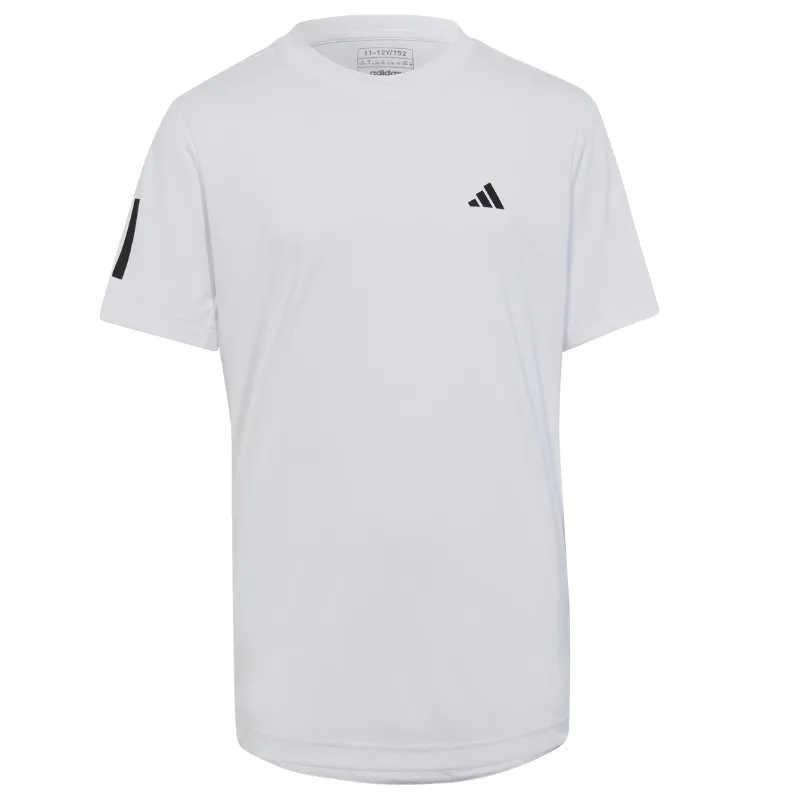 Adidas Club Tennis 3-Stripes Tennis T-Shirt - White/Black Yoga flexibility Summer cool