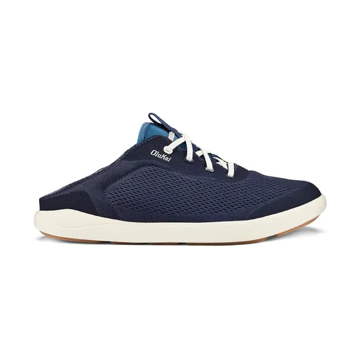 Mens Olukai Moku Pae Trench Blue/Off White Eco Friendly Office Workers Easy To Clean