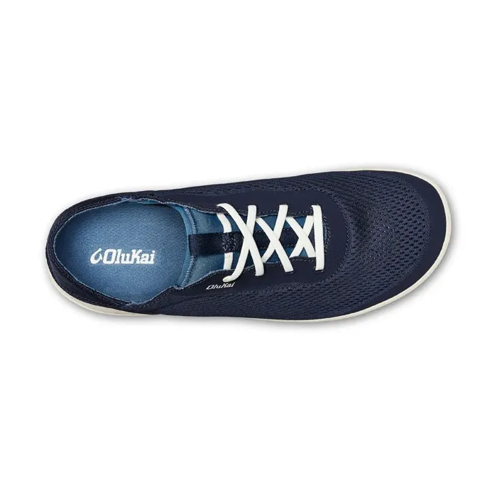 Shine Silver Mens Olukai Moku Pae Trench Blue/Off White