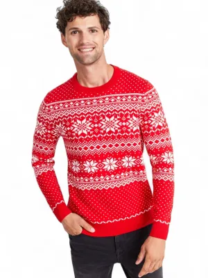 Drawcord Hood Men's Mohair Plaid Sweaters,Red