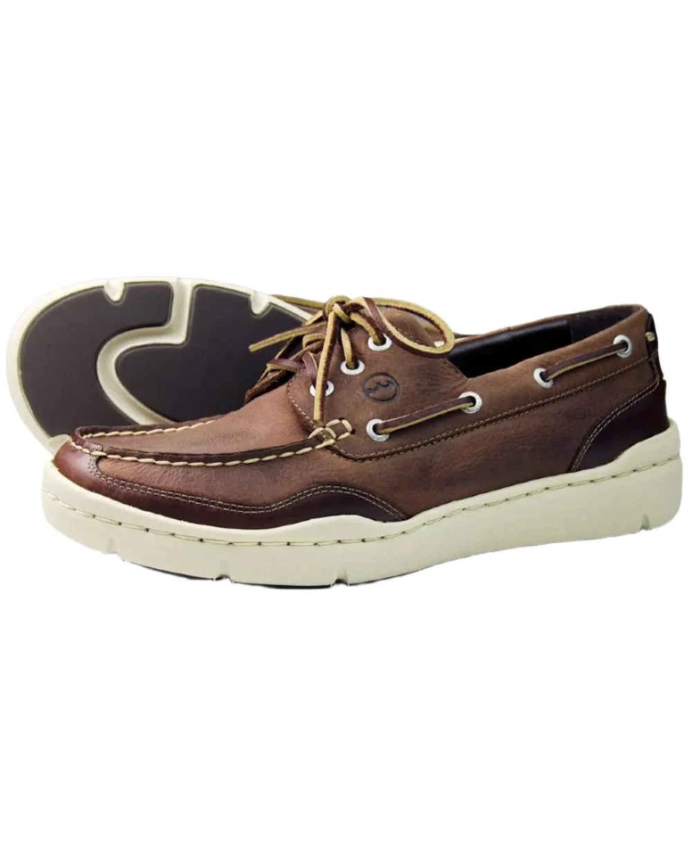 Orca Bay Abersoch Mens Deck Shoes Video Look Leather Touch