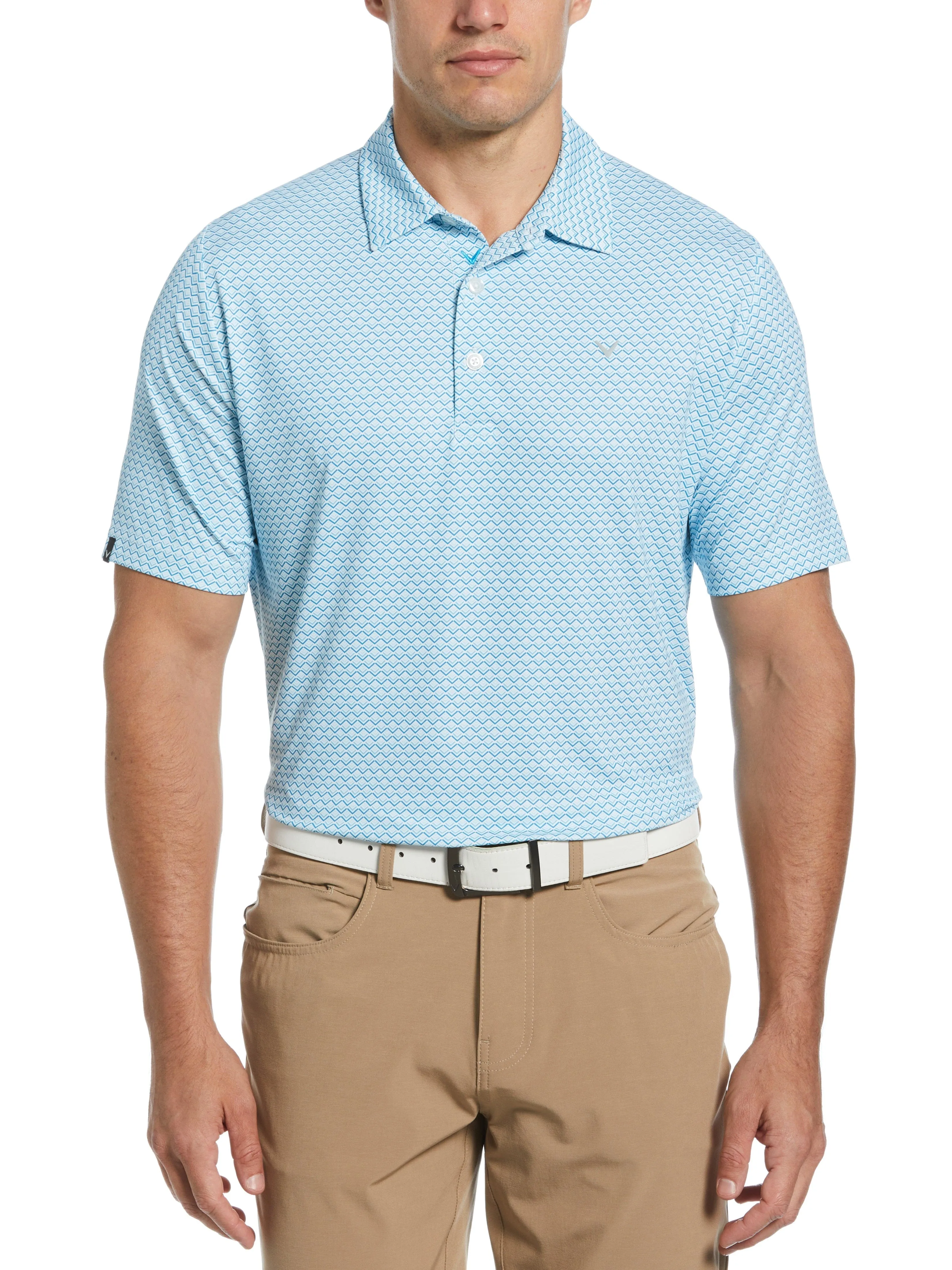Interlock Cotton Big & Tall Chevron Printed Polo
