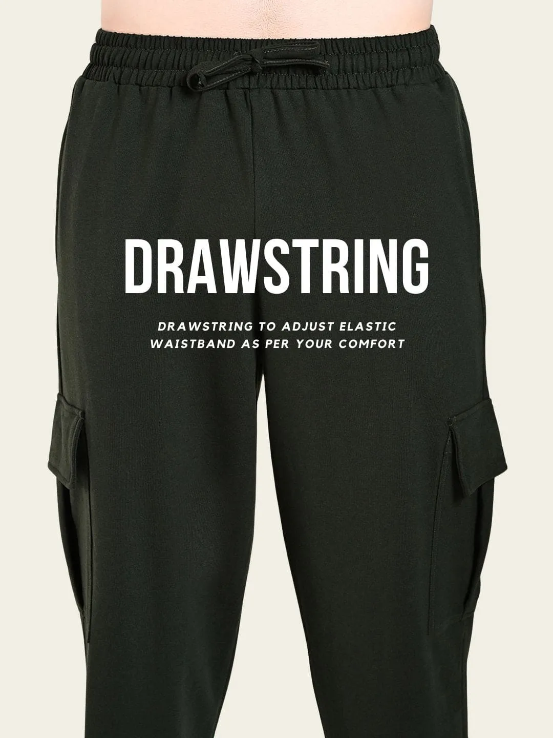 All-Weather Cargo Jogger with Pockets - Green Slim wear Comfy Wardrobe