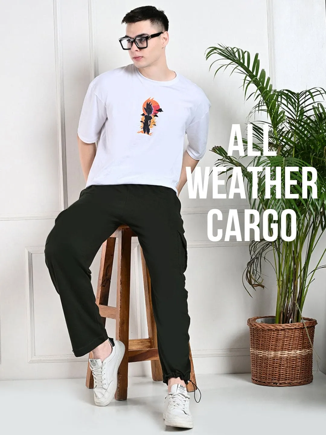 All-Weather Cargo Jogger with Pockets - Green On The Move Layer Ready