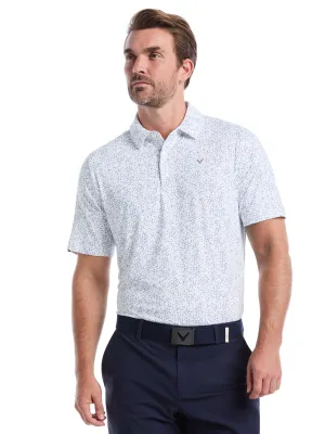 Mens Chevron Print Golf Polo Layering Essential Polished Comfort