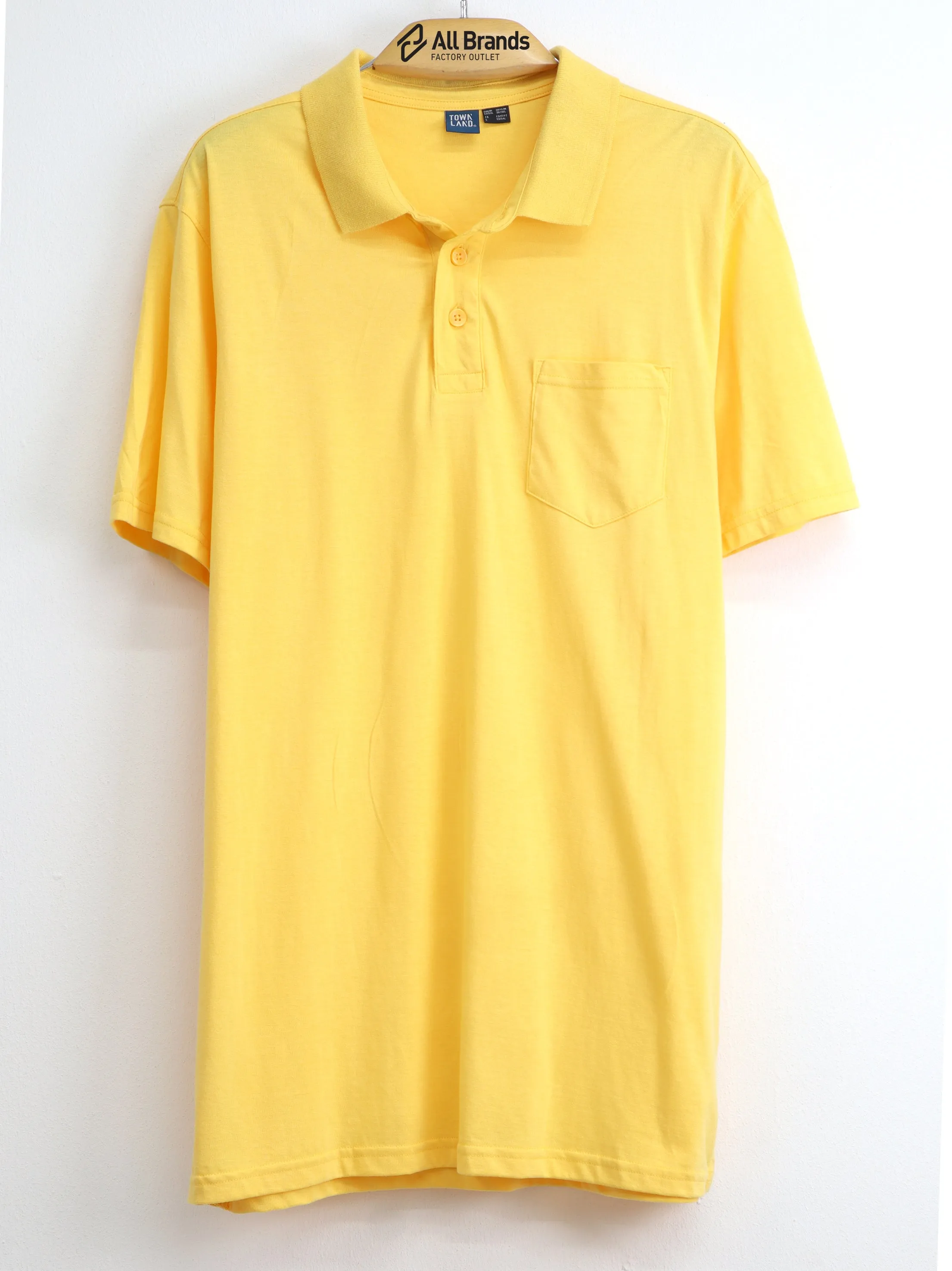 Layered Vibe Men's Side Pocket Polo T-Shirt,Yellow