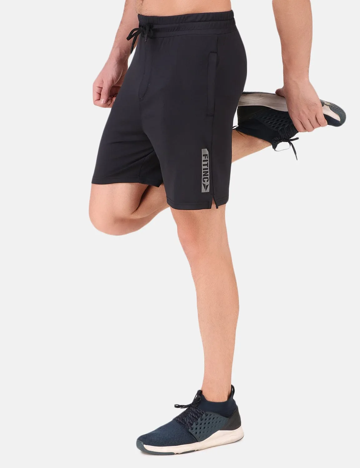 Non Binding Waistline Weekend Outing Performance Stretch Workout Shorts - Black