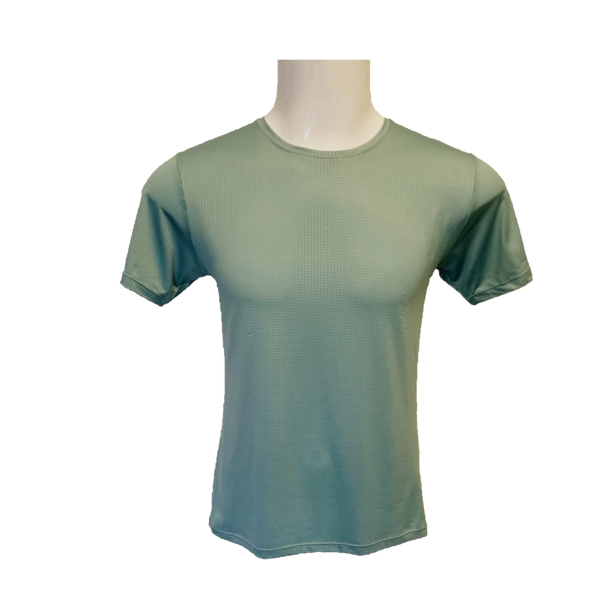 Men's Workout Short Sleeve Dry Fit Top Sage EcoFriendlyDyes