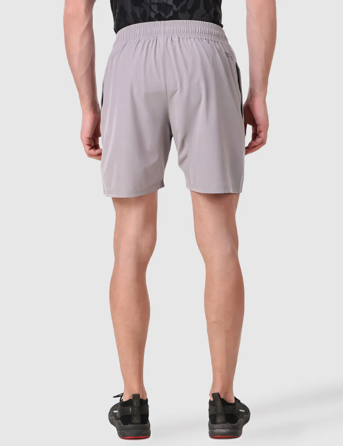 Versatile Comfort Shorts with Smart Pockets ?C Light Grey Breathable mesh lining