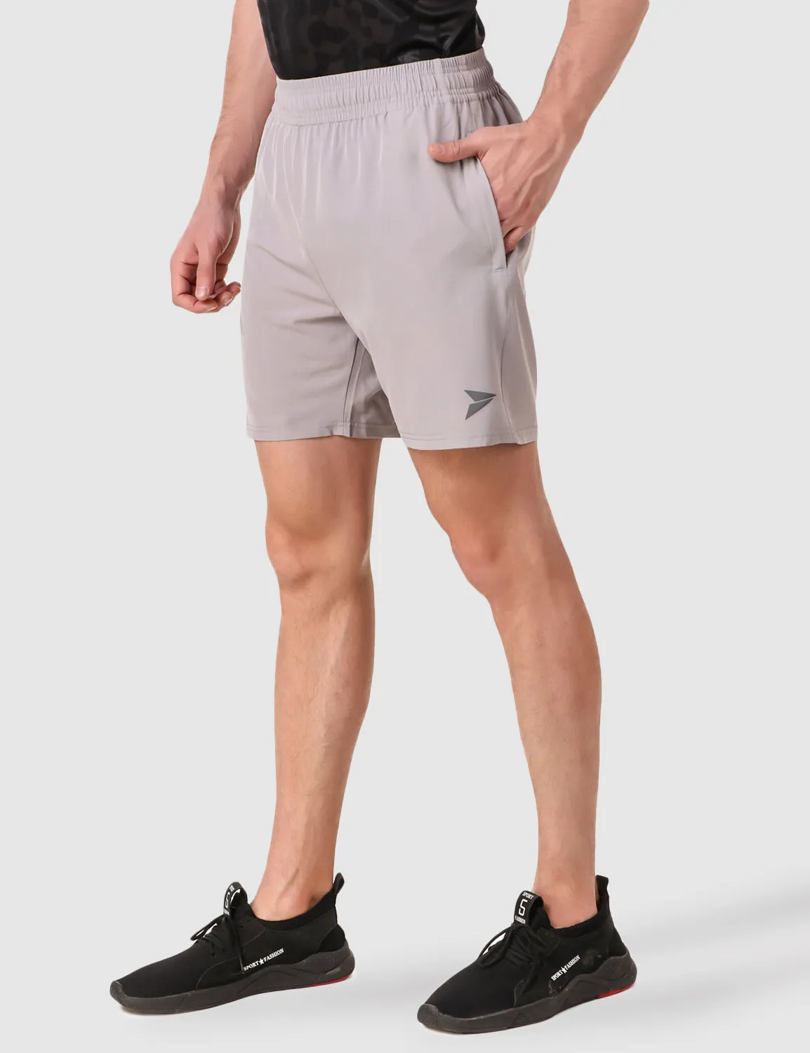 Layer Ready Versatile Comfort Shorts with Smart Pockets ?C Light Grey