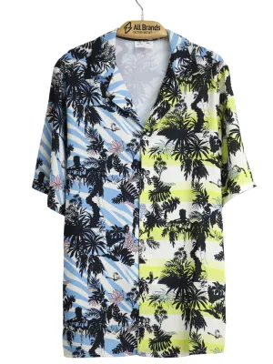 Tailored Style Networking Session Men's Tropical Printed Chemise,Multi
