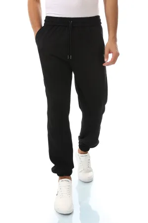 Solid Cotton Pants With Pockets Stretchy Material