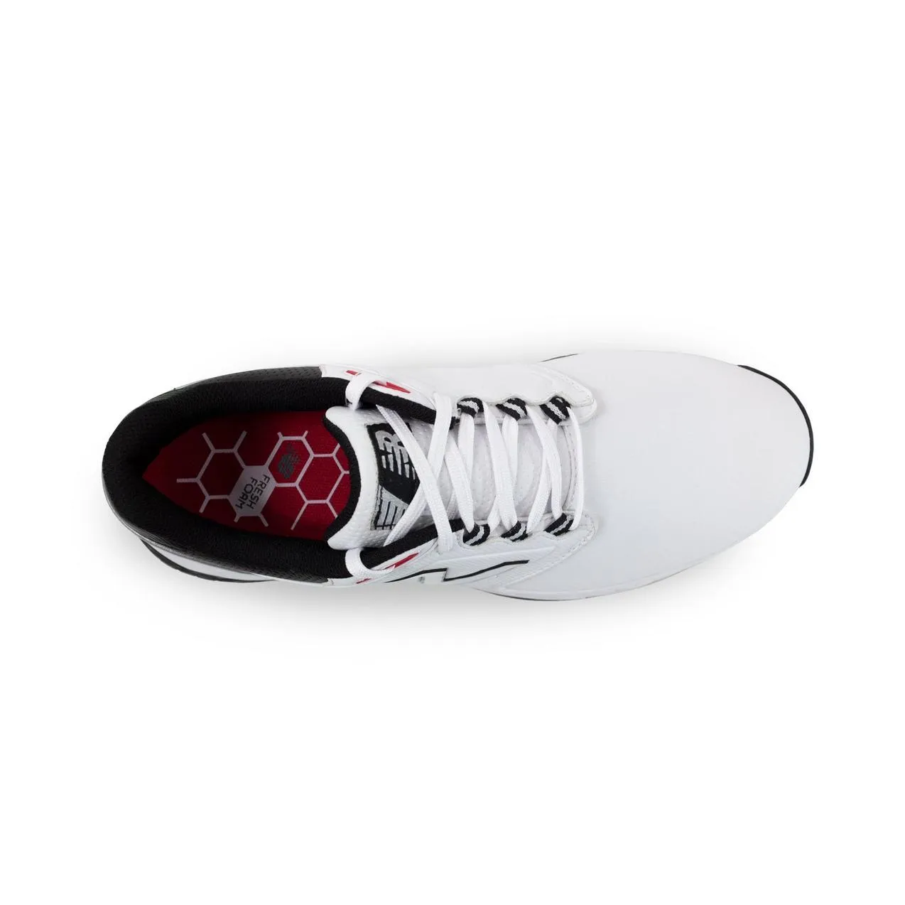 Waterproof Design New Balance Mens Fresh Foam Elevate SL Golf Shoe - WHITE / RED / BLACK