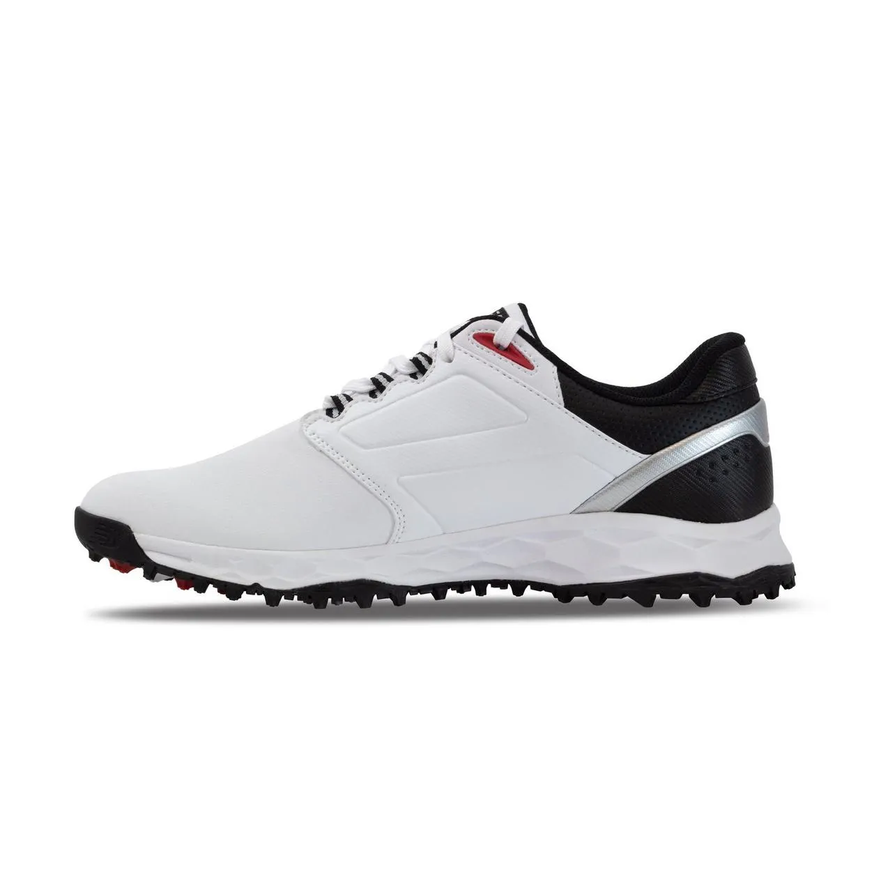 New Balance Mens Fresh Foam Elevate SL Golf Shoe - WHITE / RED / BLACK Secure Wrap