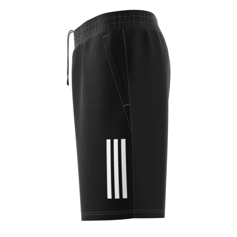 Adidas Club 3 Stripes Men Tennis Shorts - Black shrink - resistant Freedom Fit