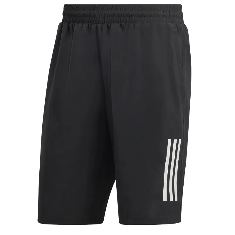 Tactical Storage Solutions Leather Look Adidas Club 3 Stripes Men Tennis Shorts - Black