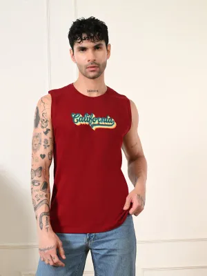 Easy-Wear California Colorful Print Cotton Sando ?C Maroon TearResistant Material Lightweight Jacket