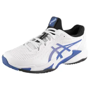 Asics Men's Court FF 3 - White/Sapphire Lace Closure Enhanced Ground Feel