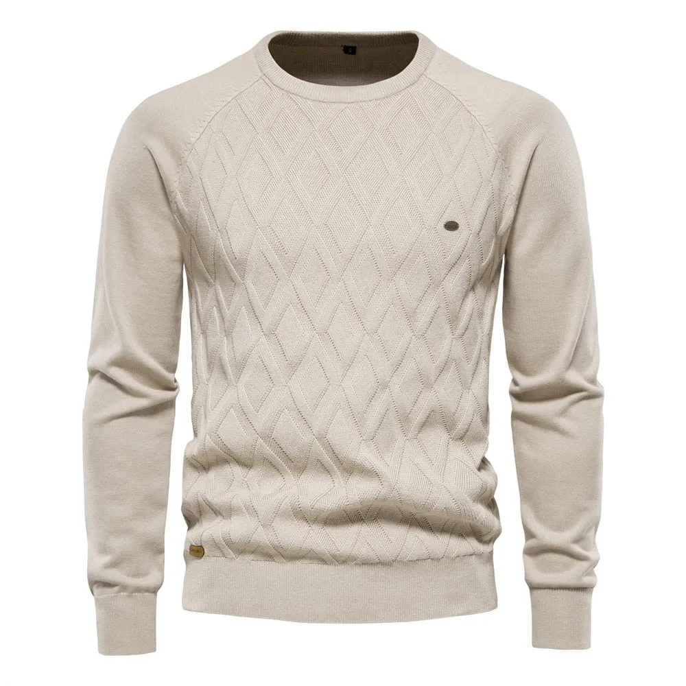 West Louis? O-Neck Long sleeve Knitted Pullover ShockAbsorbent Padding Zen Glow