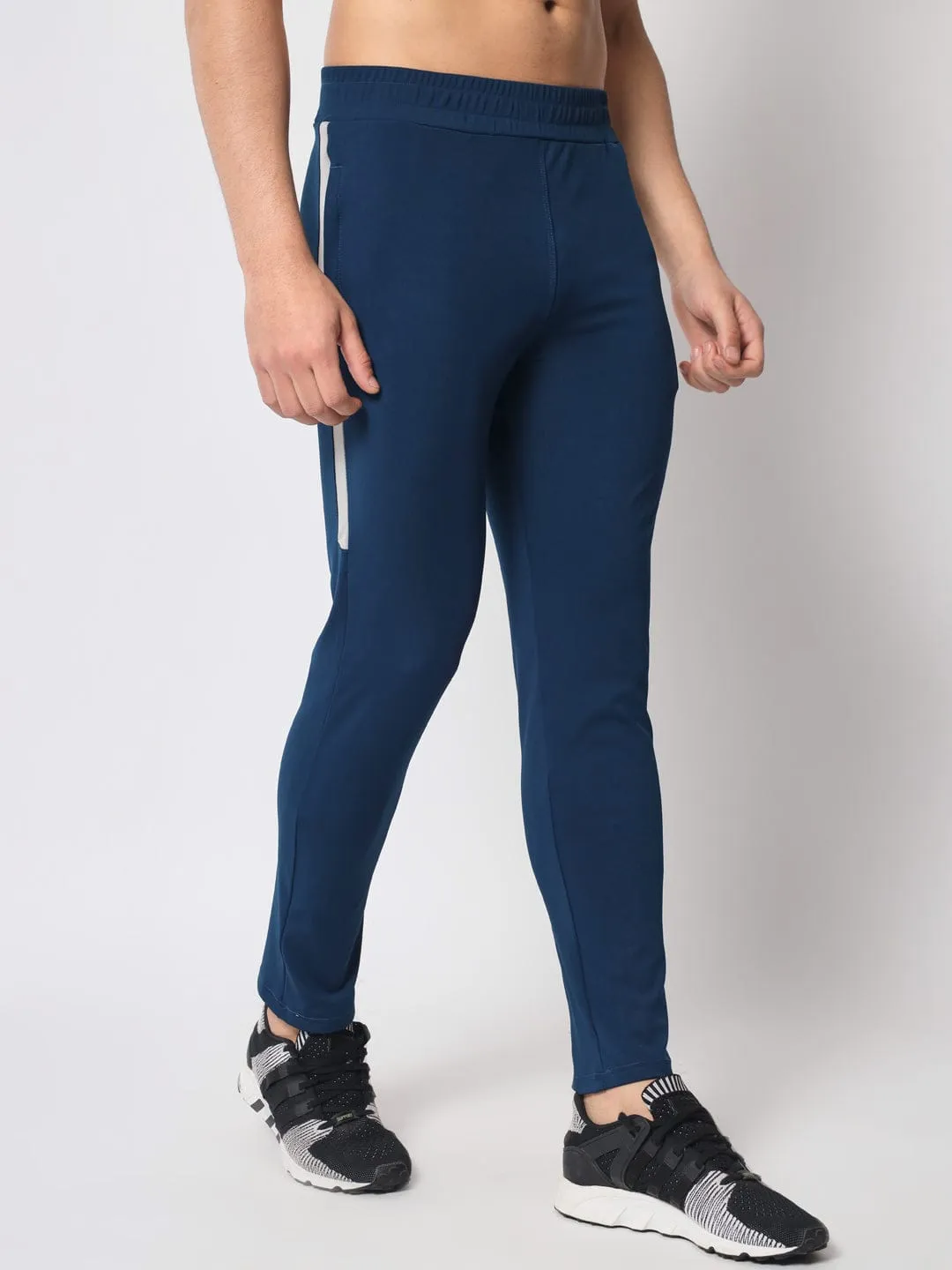 Max Stretch Slim Fit Track Pant - Airforce Fashionable Waist Casual Fit